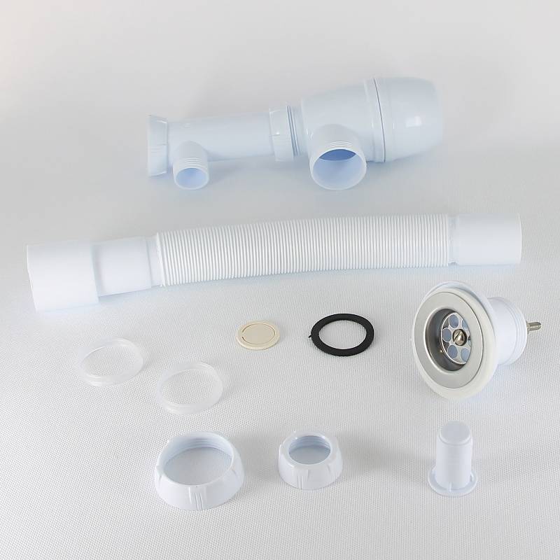 Сифон для раковины Wirquin Минор 1 1/4 x 40 мм с отводом и гофротрубой 800 мм 30718052