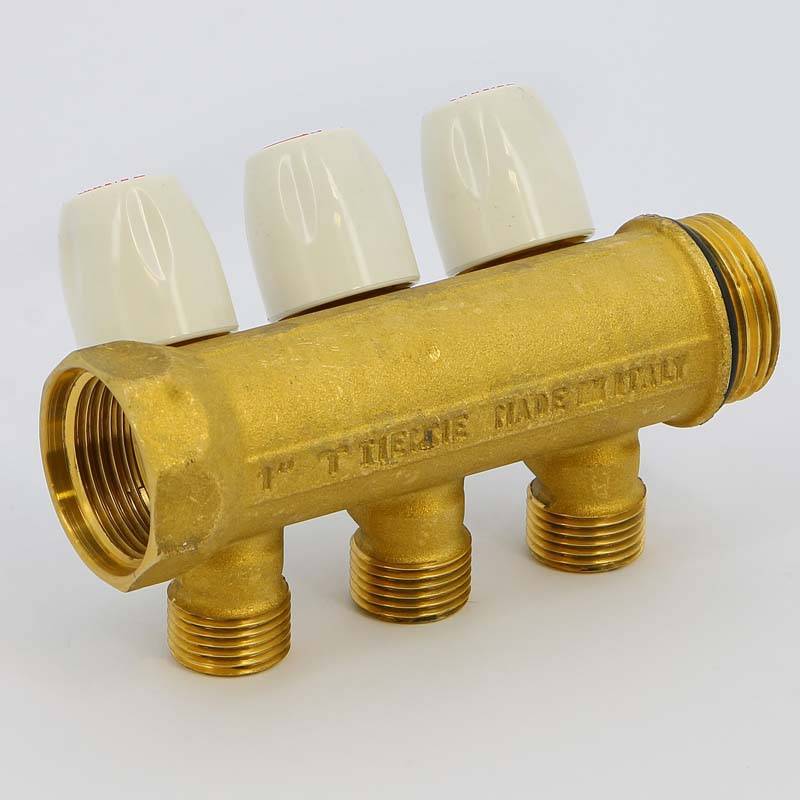 Коллектор Tiemme 1860 1 НВ 3 выхода 1/2 Н 36 мм с утолщенными стенками 1860042