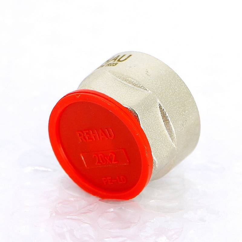 Соединитель обжимной REHAU RAUTHERM S 20x2.0 мм - 3/4 EK никелированный 250617