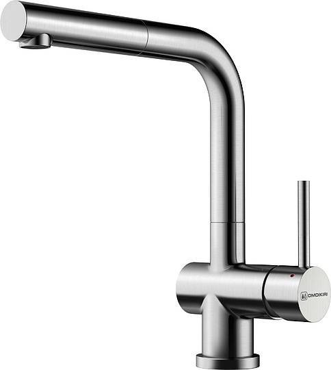 Смеситель для кухни с выдвижным изливом Omoikiri Koriyama-BN нержавеющая сталь 4991006