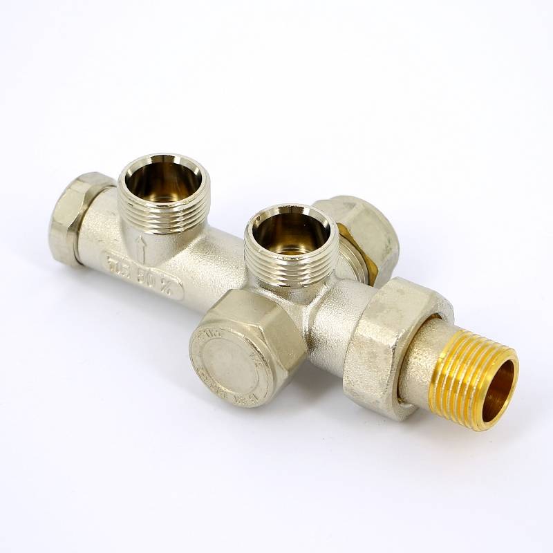 Узел радиаторный Tiemme 1/2 - M22x16 для однотрубных систем разводка в стену 3370007