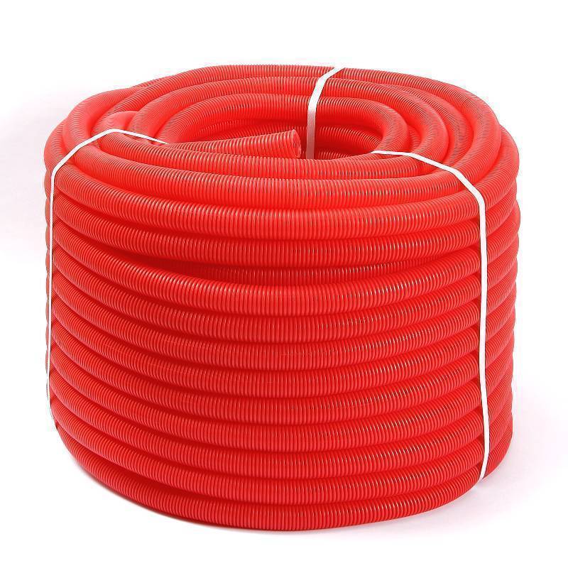 Труба гофрированная защитная Uni-Fitt 35 мм красная 50 м 583R3505