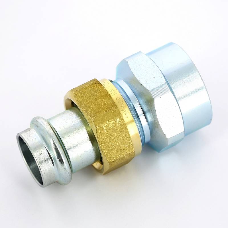 Муфта пресс с накидной гайкой Viega Prestabo 22x1 оцинкованная сталь 643478