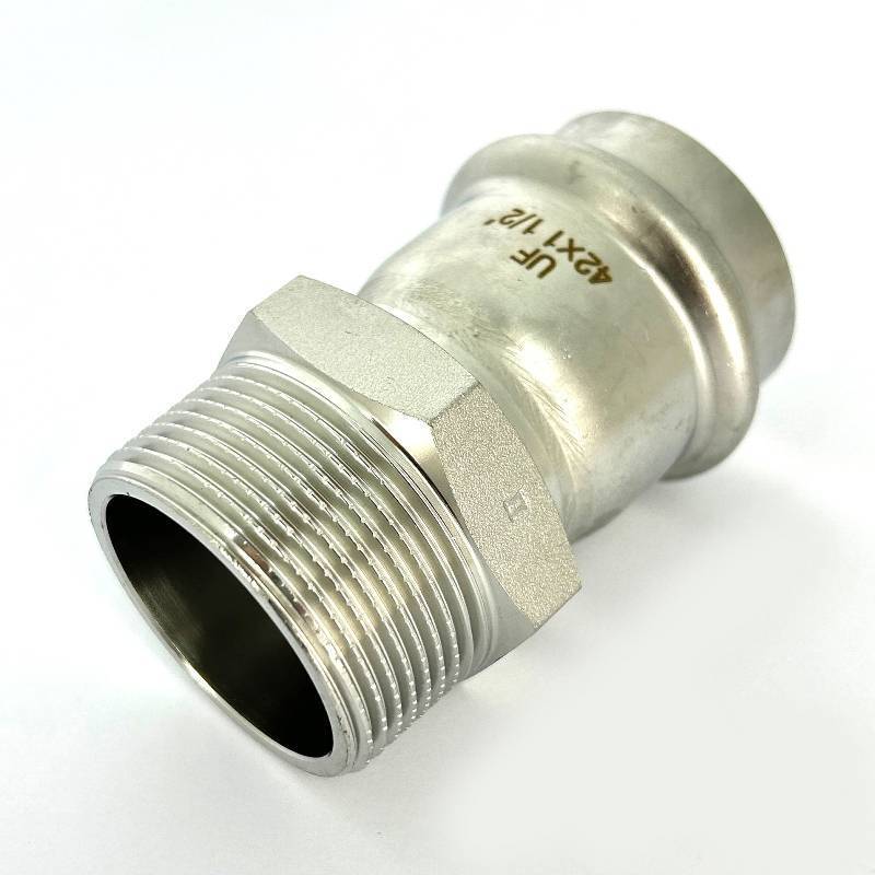 Муфта пресс-Н STOUT 42x1 1/2 нержавеющая сталь 772S6600