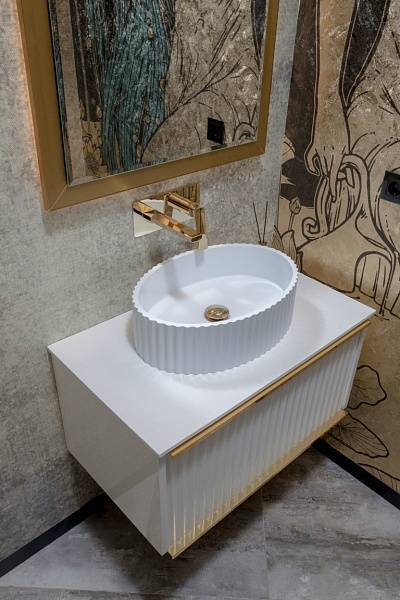 Раковина мебельная Boheme Monaco овальная 50х35х14 см белый 878-WM