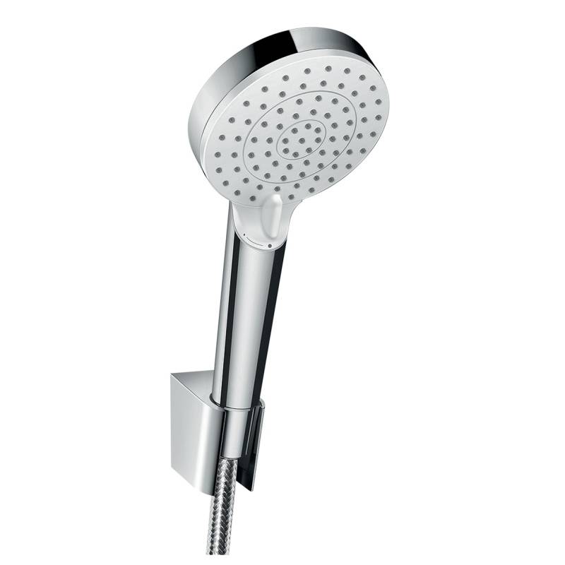 Душевой гарнитур Hansgrohe Crometta 100 Vario с держателем и шлангом 160 см белый/хром 26692400