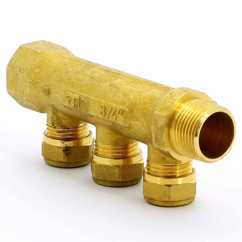 Коллектор Tiemme 3/4 3 выхода 15 мм обжим 36 мм 1910006