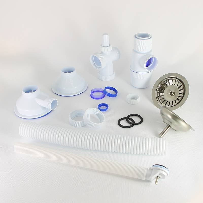 Сифон для двойной мойки Wirquin Элит 1 1/2 x 40 мм чашки 114 мм с отводом и переливом 30986178