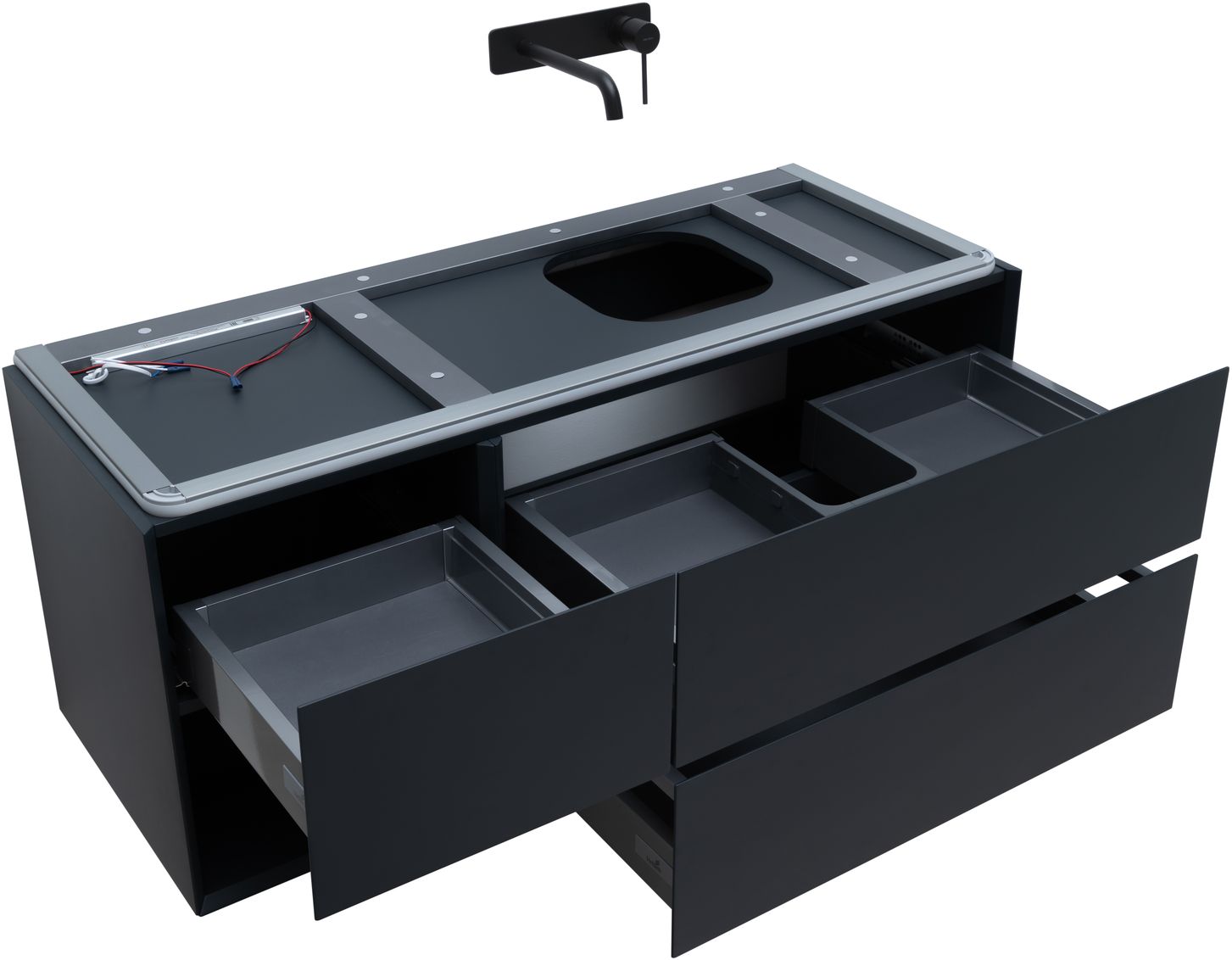 Тумба под раковину Allen Brau Infinity 119.2x45.6x51 см антрацит 1.21007.AM
