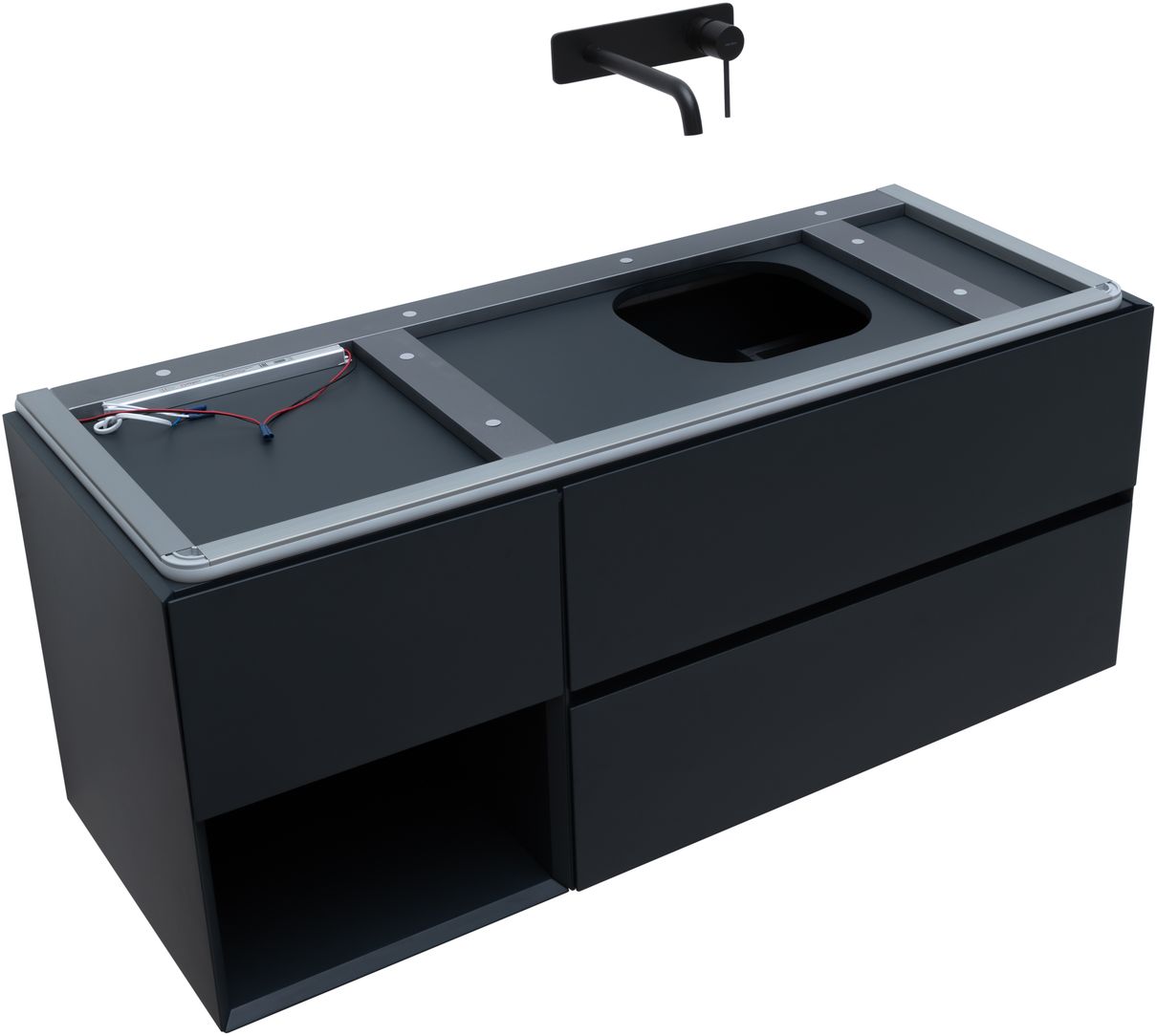 Тумба под раковину Allen Brau Infinity 119.2x45.6x51 см антрацит 1.21007.AM