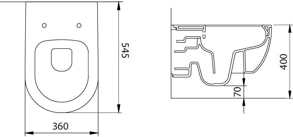 Унитаз подвесной Allen Brau Priority 36х54.5х33 см черный 4.31001.31