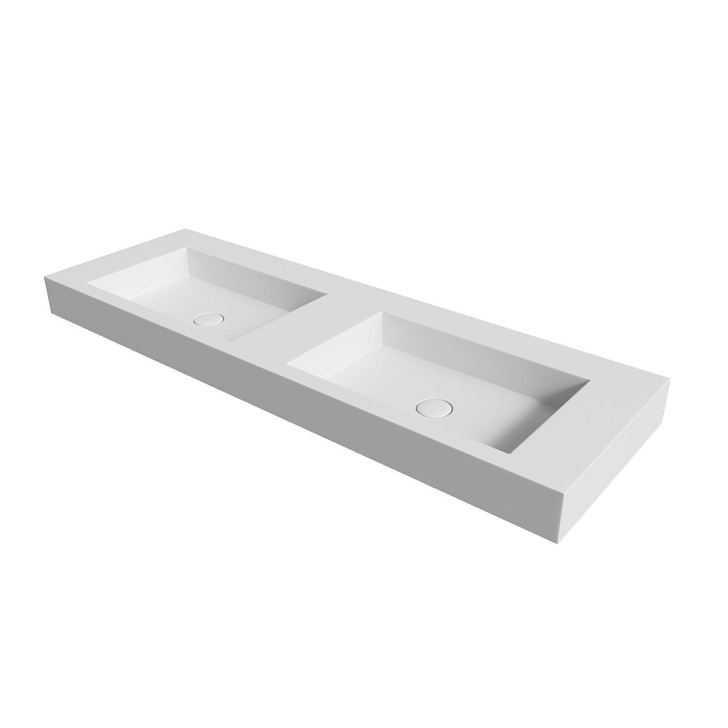 Раковина подвесная Armadi Art Flat 140.4х45.2х10 см белая 888-140