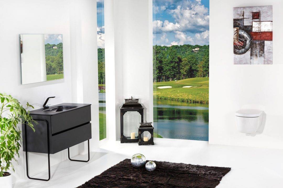 Тумба подвесная Armadi Art Vallessi 80х46х53 см антрацит матовый 837-080-A mat