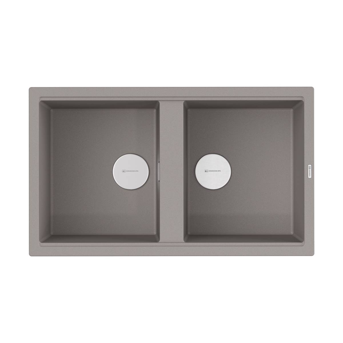Кухонная мойка OMOIKIRI Kitagawa 86-2-GR Artceramic 86x51 см leningrad grey 4993491