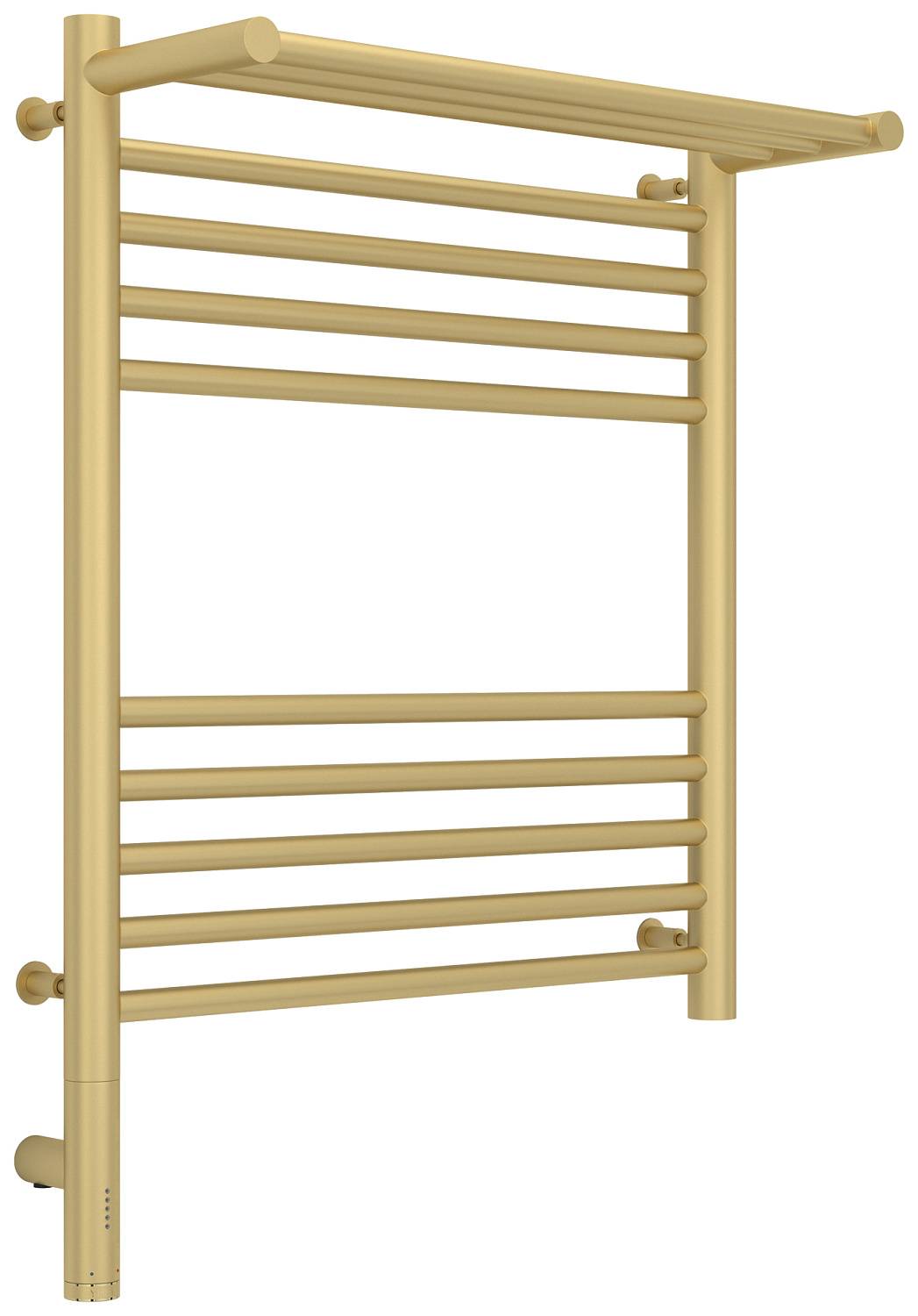 Полотенцесушитель электрический Сунержа Богема 3.0 с 1 полкой 532x724 мм левый матовая шампань 022-5806-6050