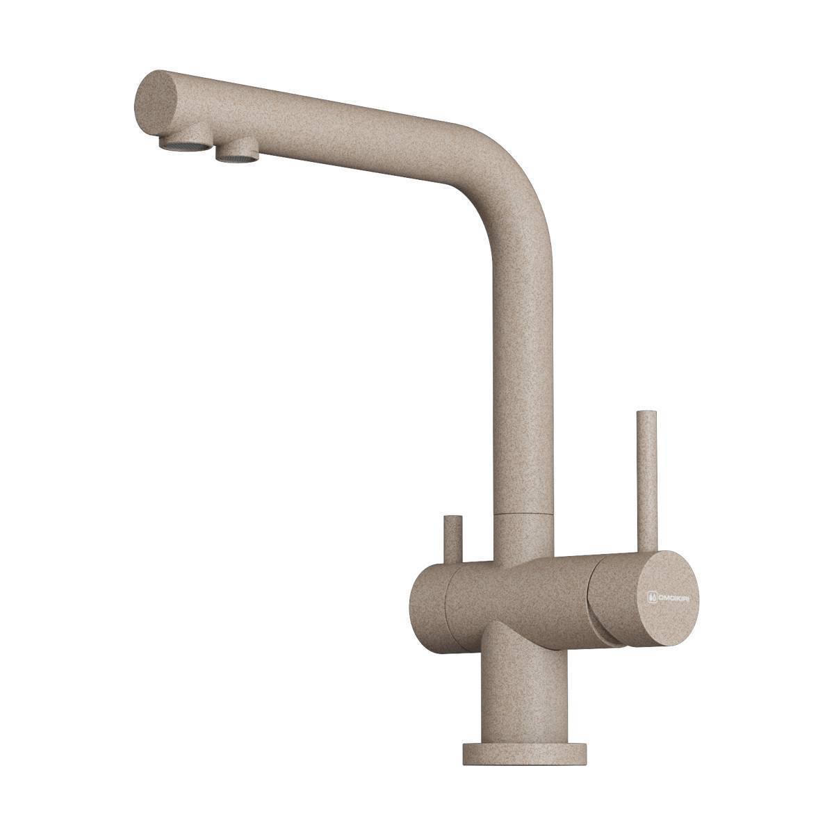 Смеситель для кухни Omoikiri Nagano-P-SA с подключением фильтра бежевый 4974055