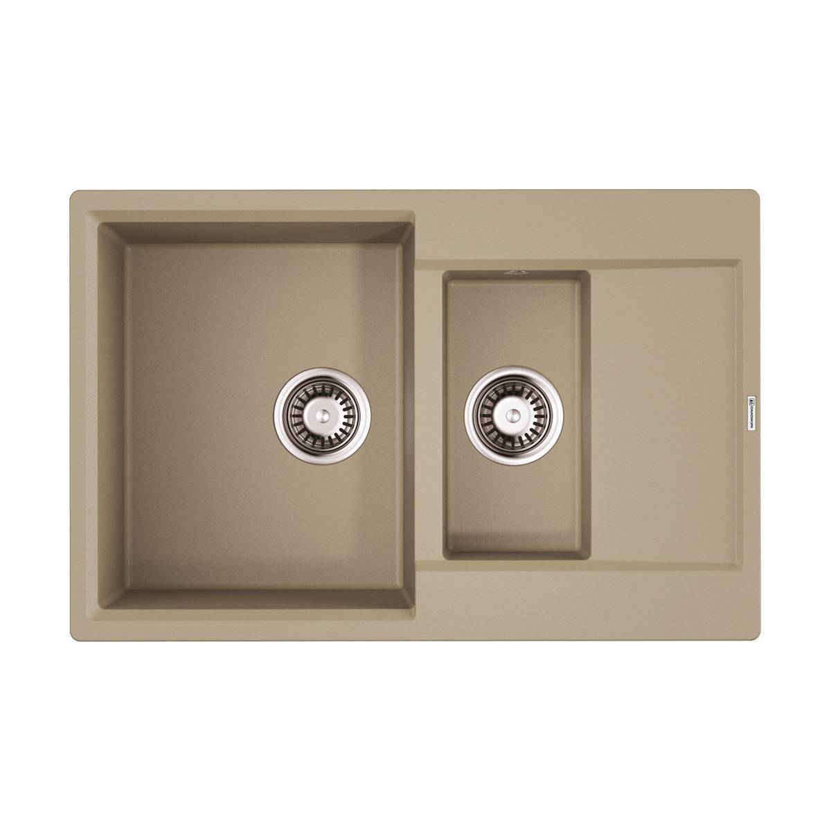 Кухонная мойка Omoikiri Daisen 78-2T-CH Tetogranit 78x51 см шампань 4993531