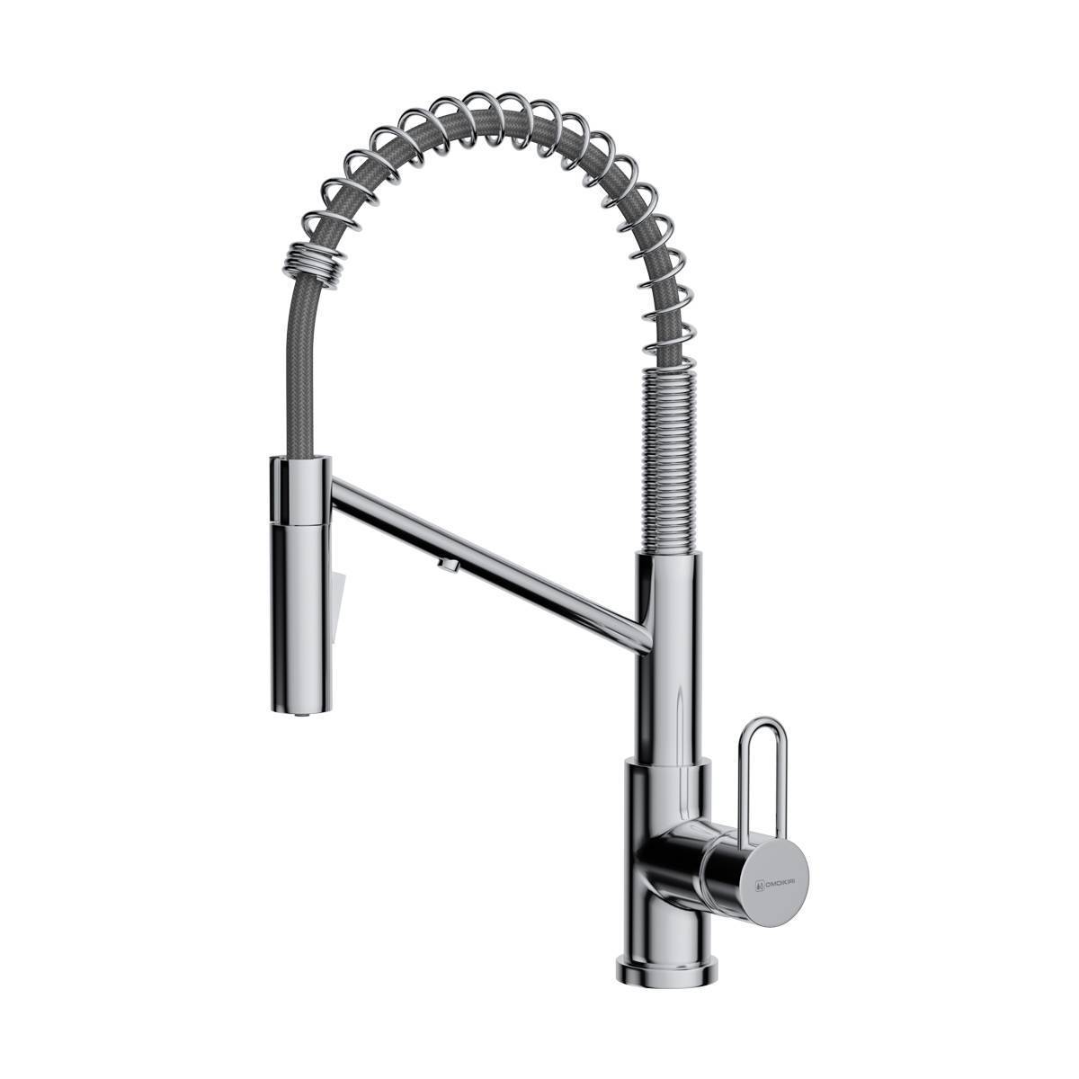 Смеситель для кухни Omoikiri Mikawa 2 Plus-C с выдвижным изливом и каналом для фильтра хром 4994451