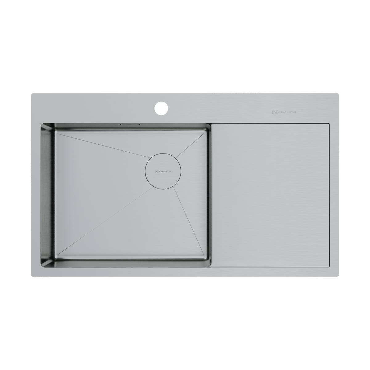Кухонная мойка Omoikiri Akisame 86-L Side-IN 86x51 см нержавеющая сталь 4997031