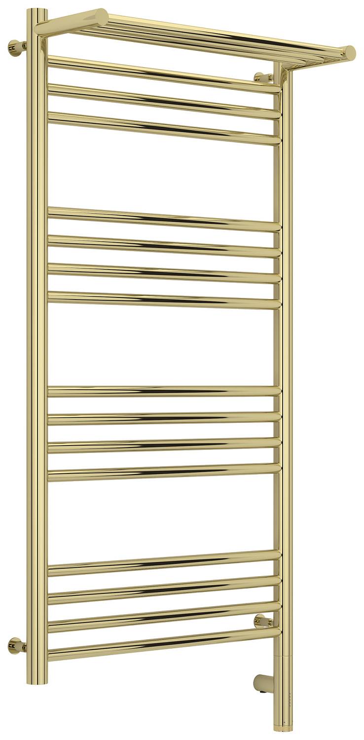 Полотенцесушитель электрический Сунержа Богема 3.0 с 1 полкой 532x1124 мм правый шампань 020-5807-1050