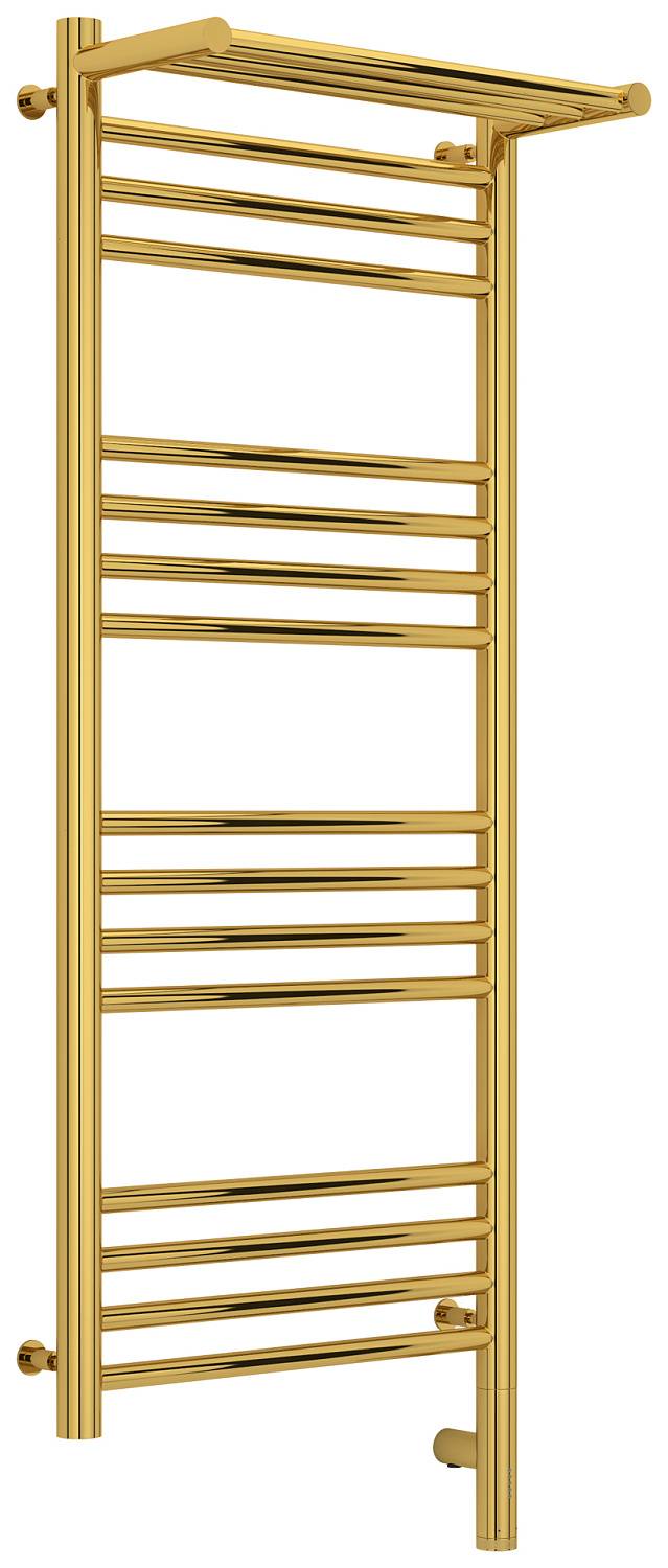 Полотенцесушитель электрический Сунержа Богема 3.0 с 1 полкой 432x1124 мм правый золото 03-5807-1040