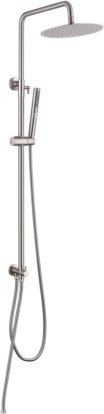 Душевая стойка Allen Brau Priority с верхним душем 3 режима никель браш 5.31031-BN