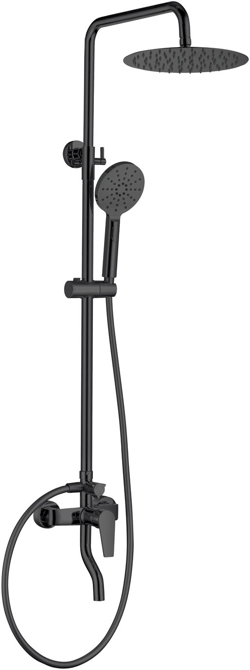 Душевая стойка с верхним душем Allen Brau Eclipse 3 режима 20x45.9x146.2 см черный матовый 5.E1007-31