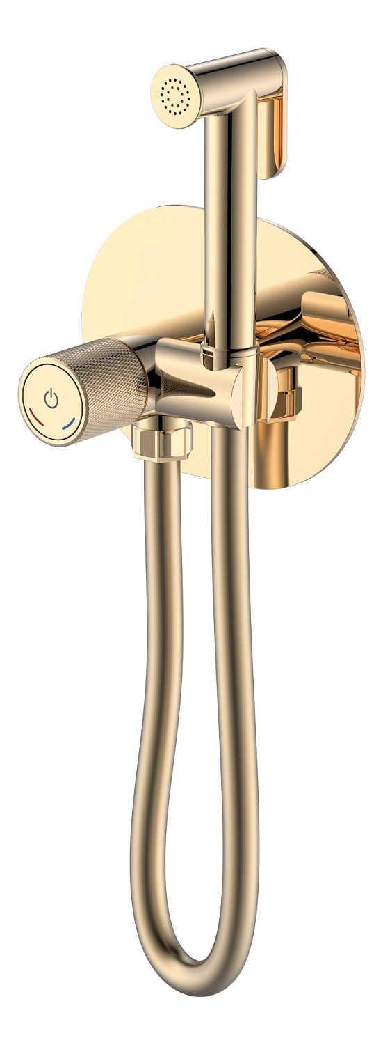 Гигиенический душ со смесителем Boheme Tech шланг 120 см gold 157-G