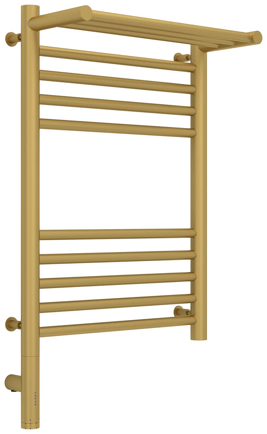 Полотенцесушитель электрический Сунержа Богема 3.0 с 1 полкой 43.2x72.4 см левый матовое золото 032-5806-6040