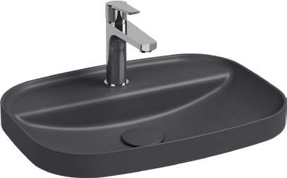 Раковина встраиваемая сверху Allen Brau Fantasy 55x40x11.4 см антрацит 4.11034.AN