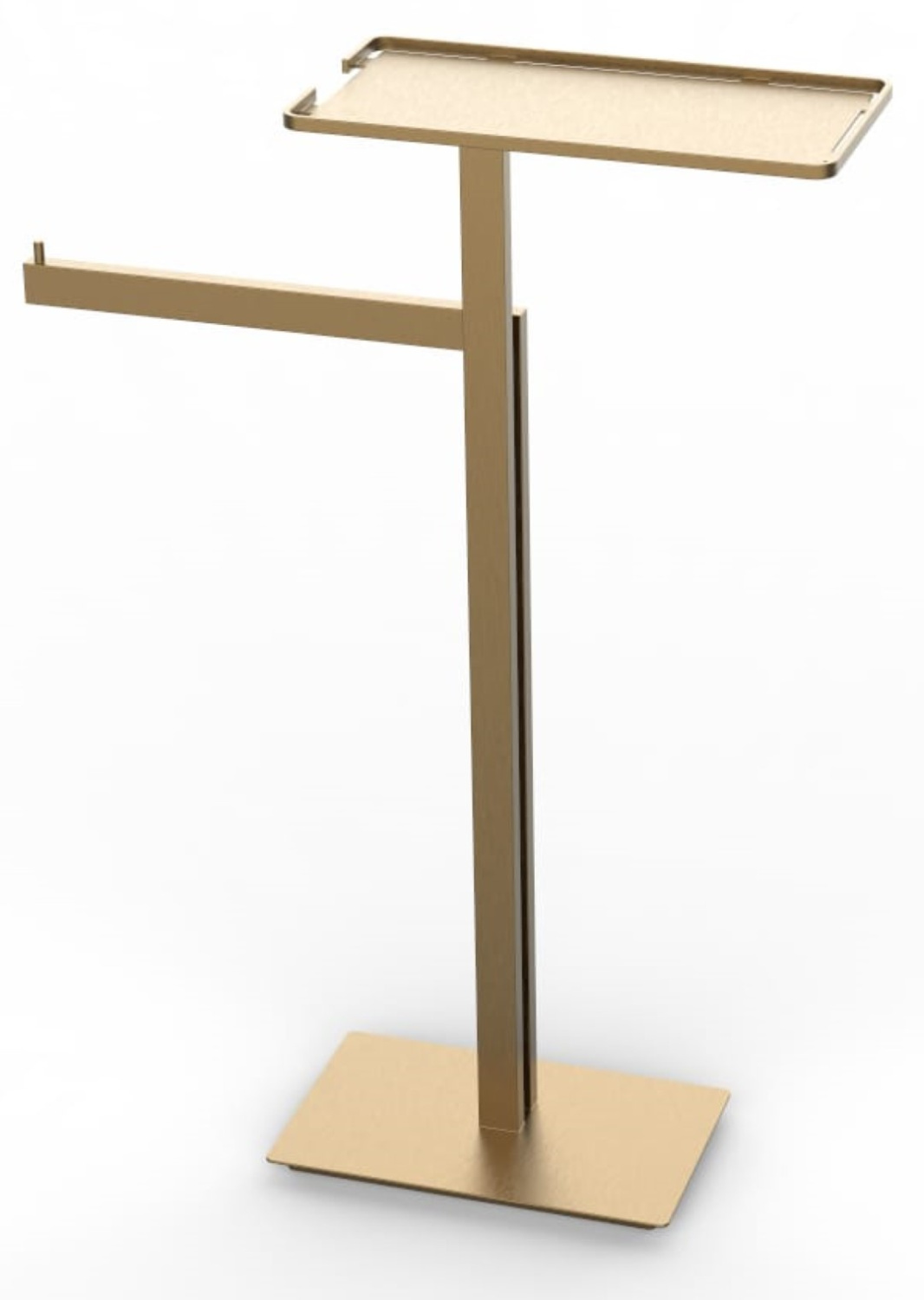 Стойка напольная с полкой и полотенцедержателем Boheme Venturo золото матовое 10952-MG