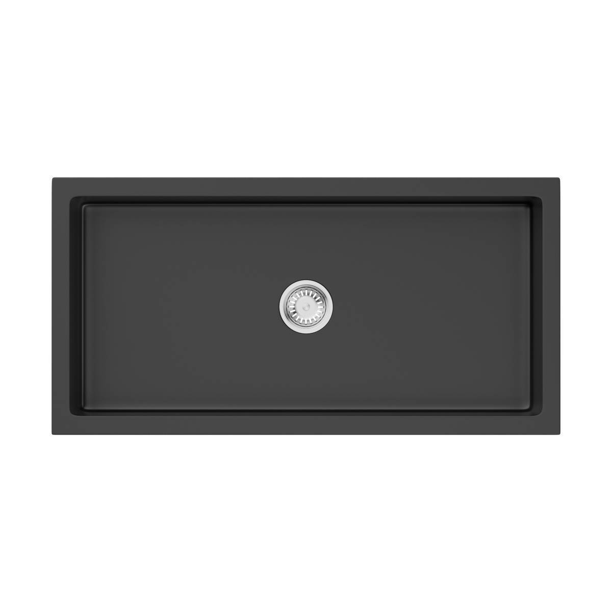 Кухонная мойка Omoikiri Mikura 91-BL Natceramic 91x46 см черный 4997087