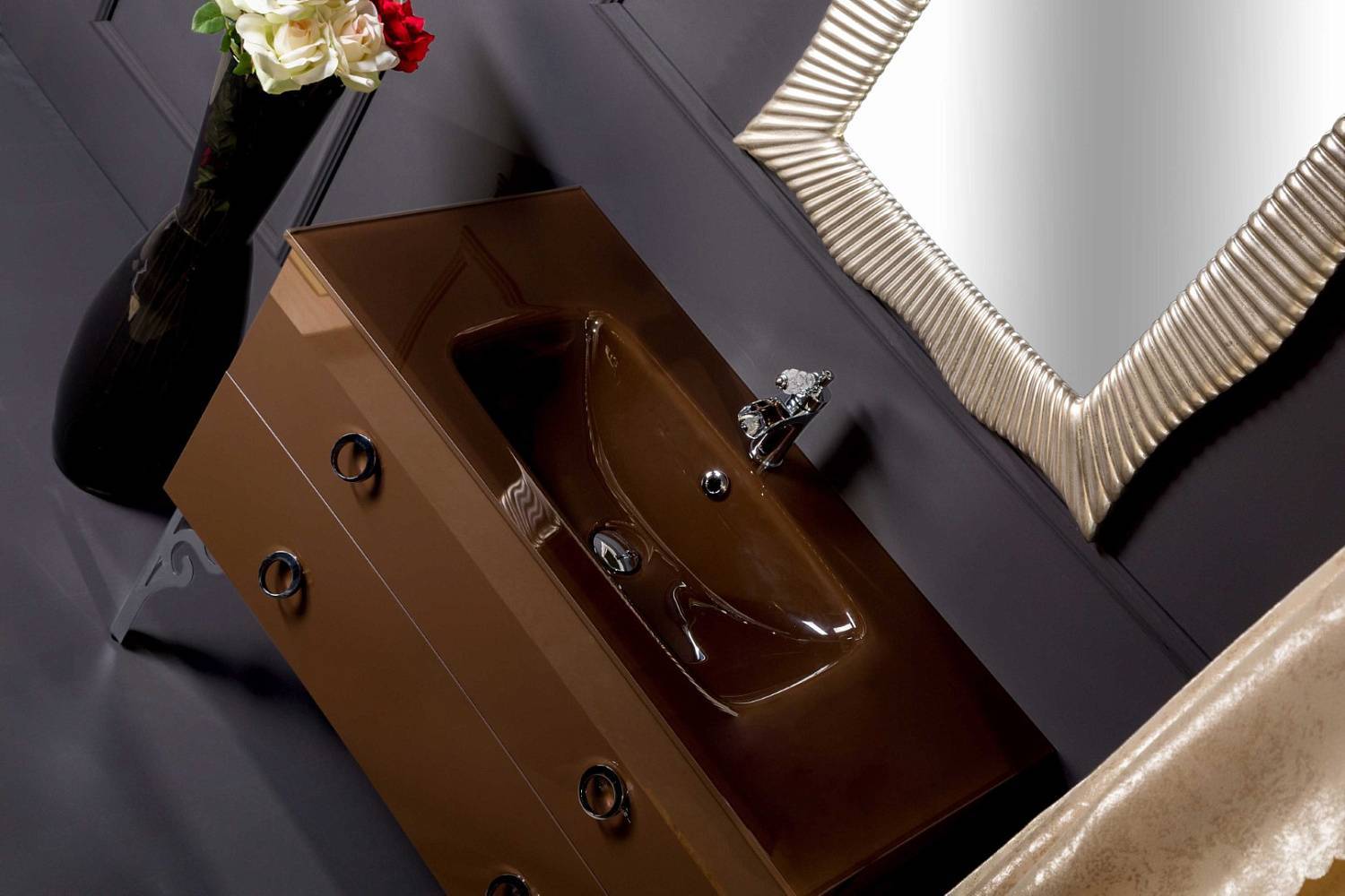 Тумба подвесная Armadi Art Neoart 100х50х48 см коричневый 831-100-DB