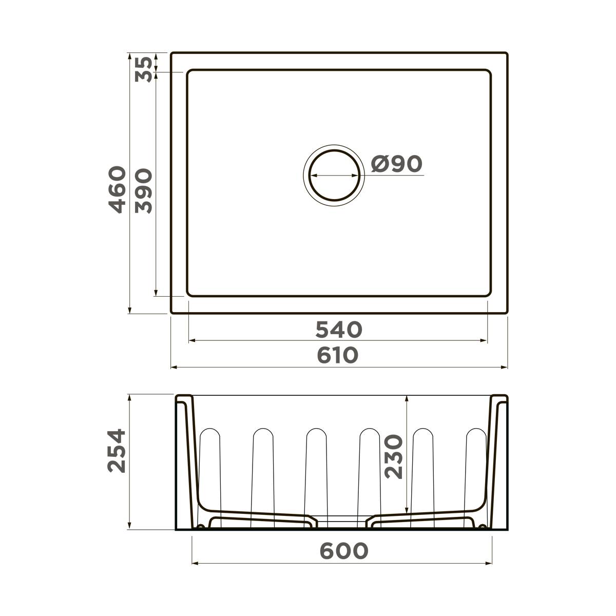 Кухонная мойка Omoikiri Mikura 61-CC Natceramic 61x46 см cappuccino coffee 4997073