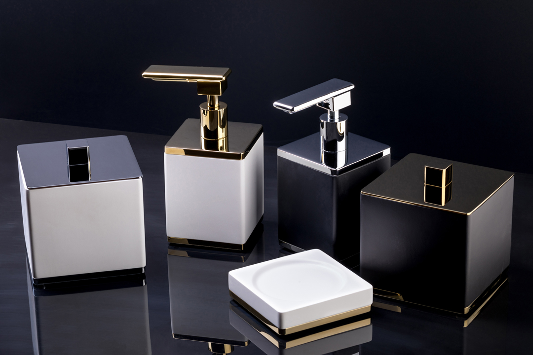 Стакан для зубных щеток настольный Boheme Venturo золото/белый 10961-W-G