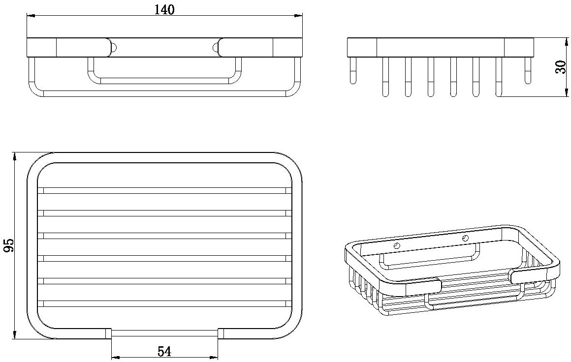 Мыльница подвесная Allen Brau Priority 14x9.5x3 см черный матовый 6.31016-31
