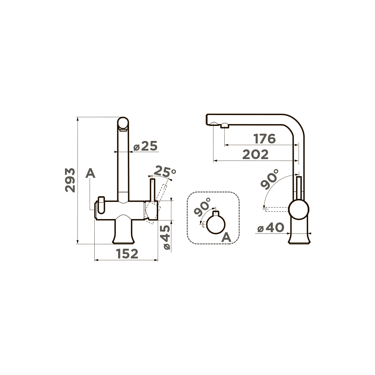 Смеситель для кухни Omoikiri Hotaru с подключением фильтра графит/Indigo Blue 4994499