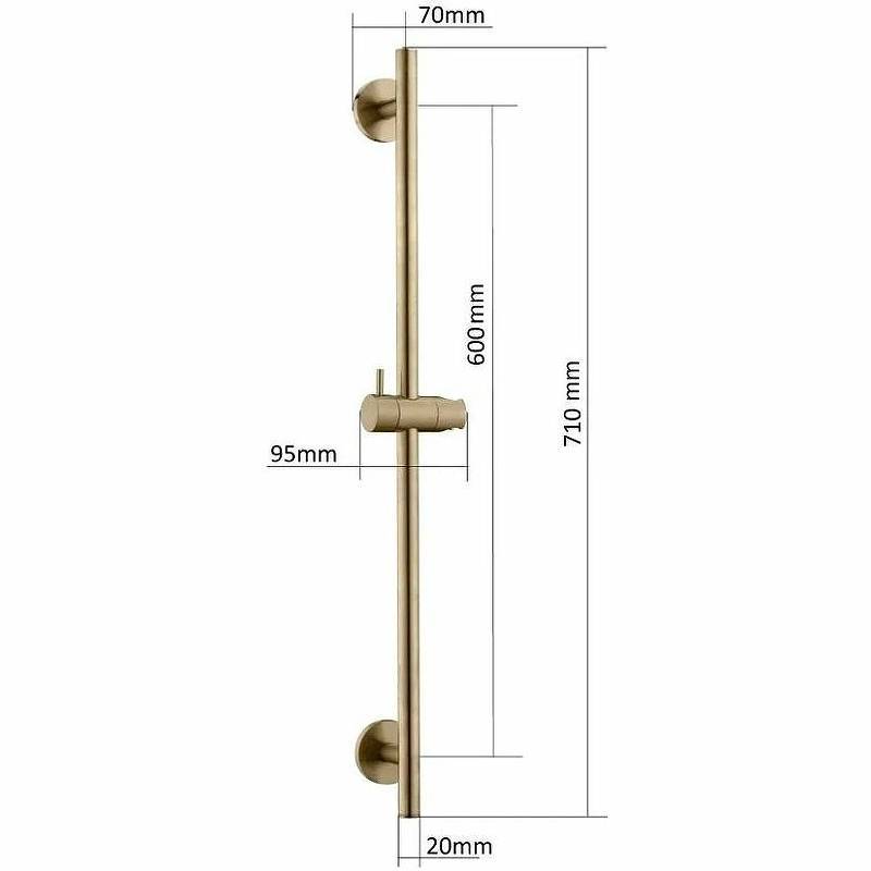Душевая штанга Boheme Uno 71 см черный 420-B