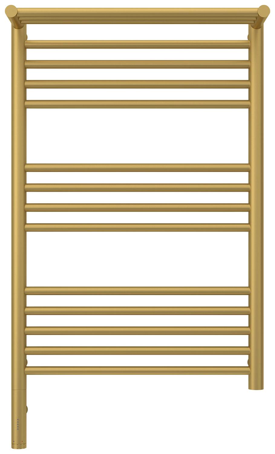 Полотенцесушитель электрический Сунержа Богема 3.0 с 1 полкой 532x924 мм левый матовое золото 032-5806-8050