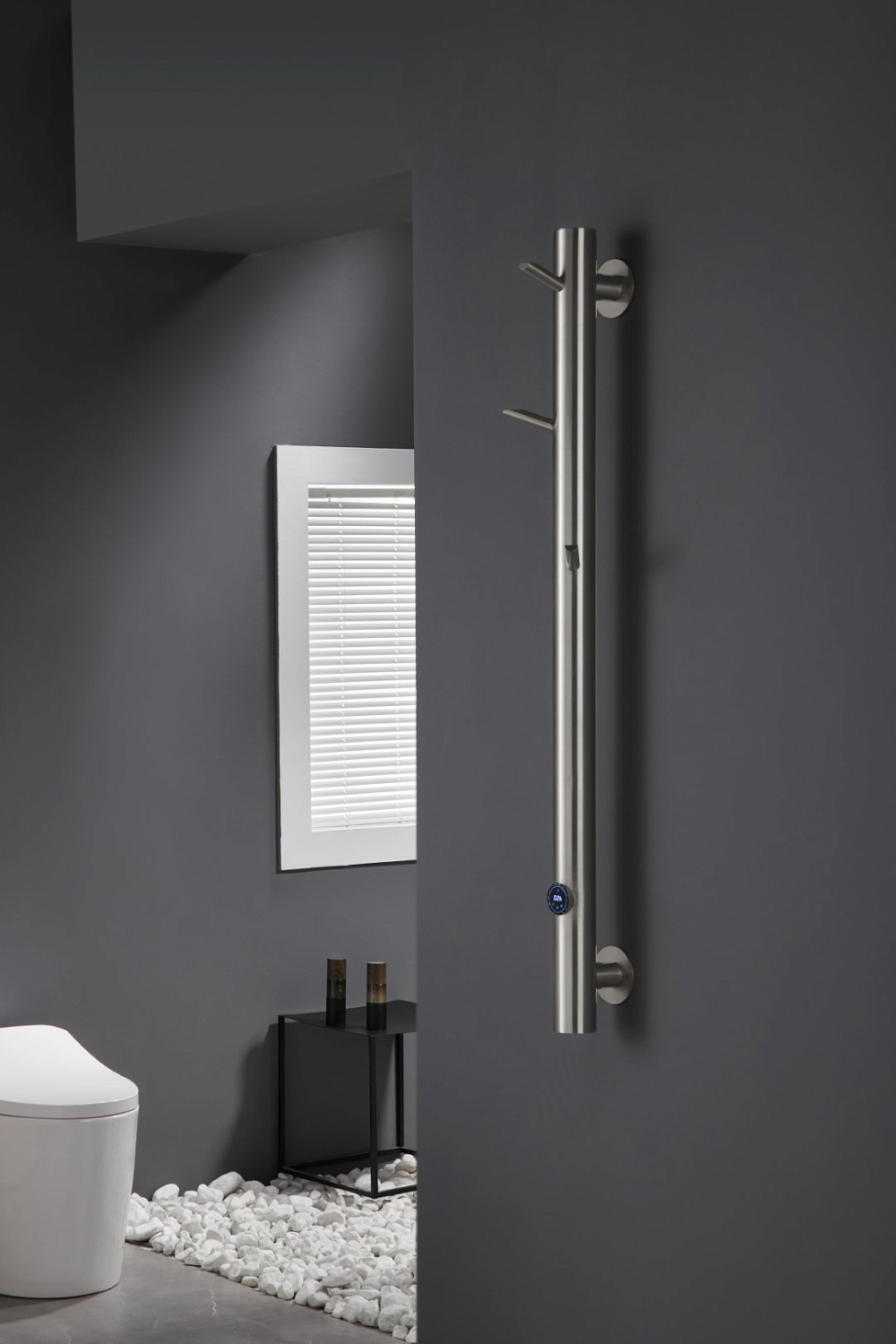 Полотенцесушитель электрический Boheme Oak 20.1х150 см нижнее подключение матовый никель 724-NB