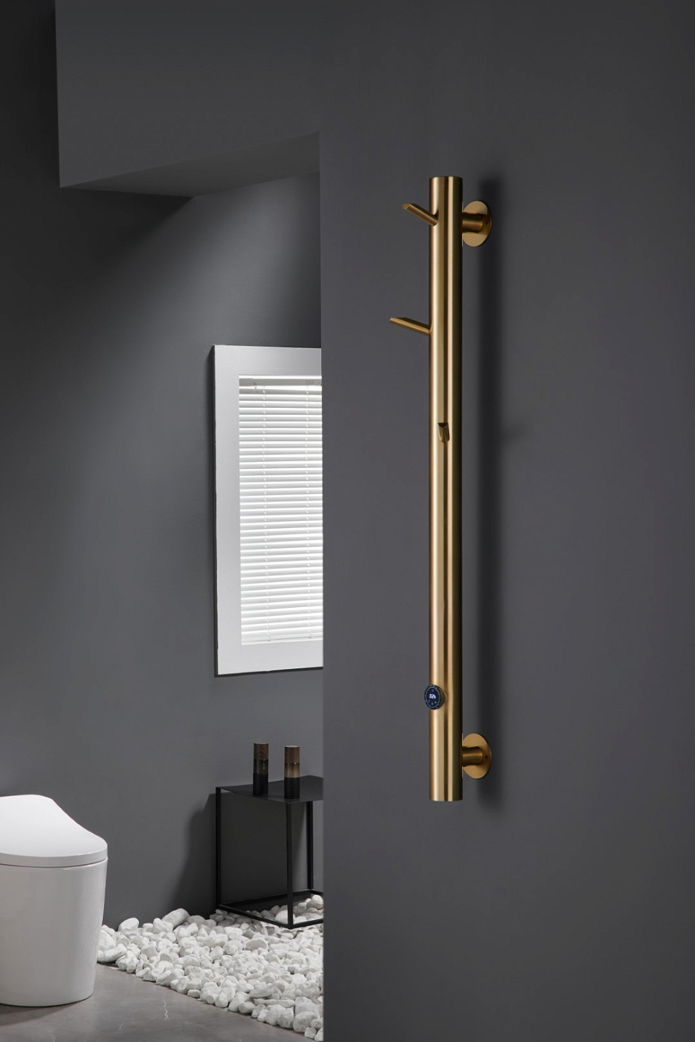 Полотенцесушитель электрический Boheme Oak 20.1х150 см нижнее подключение матовое золото 724-MG