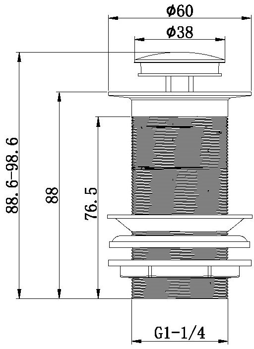 Донный клапан для раковины Allen Brau Eclipse черный матовый 5.E1009-31