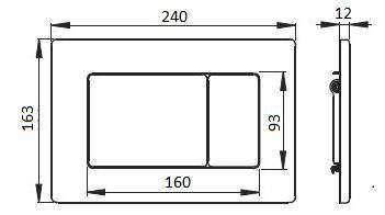 Панель смыва Boheme 650-GM для инсталляции Geberit оружейная сталь 650-GM