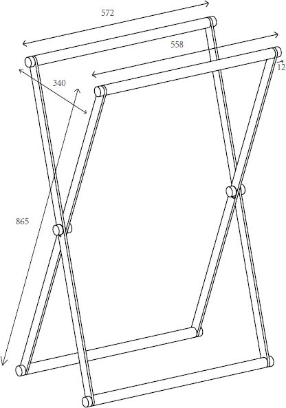 Рамка корзины для белья Allen Brau Priority 57.2x34x86.5 см черный матовый 6.32001-31