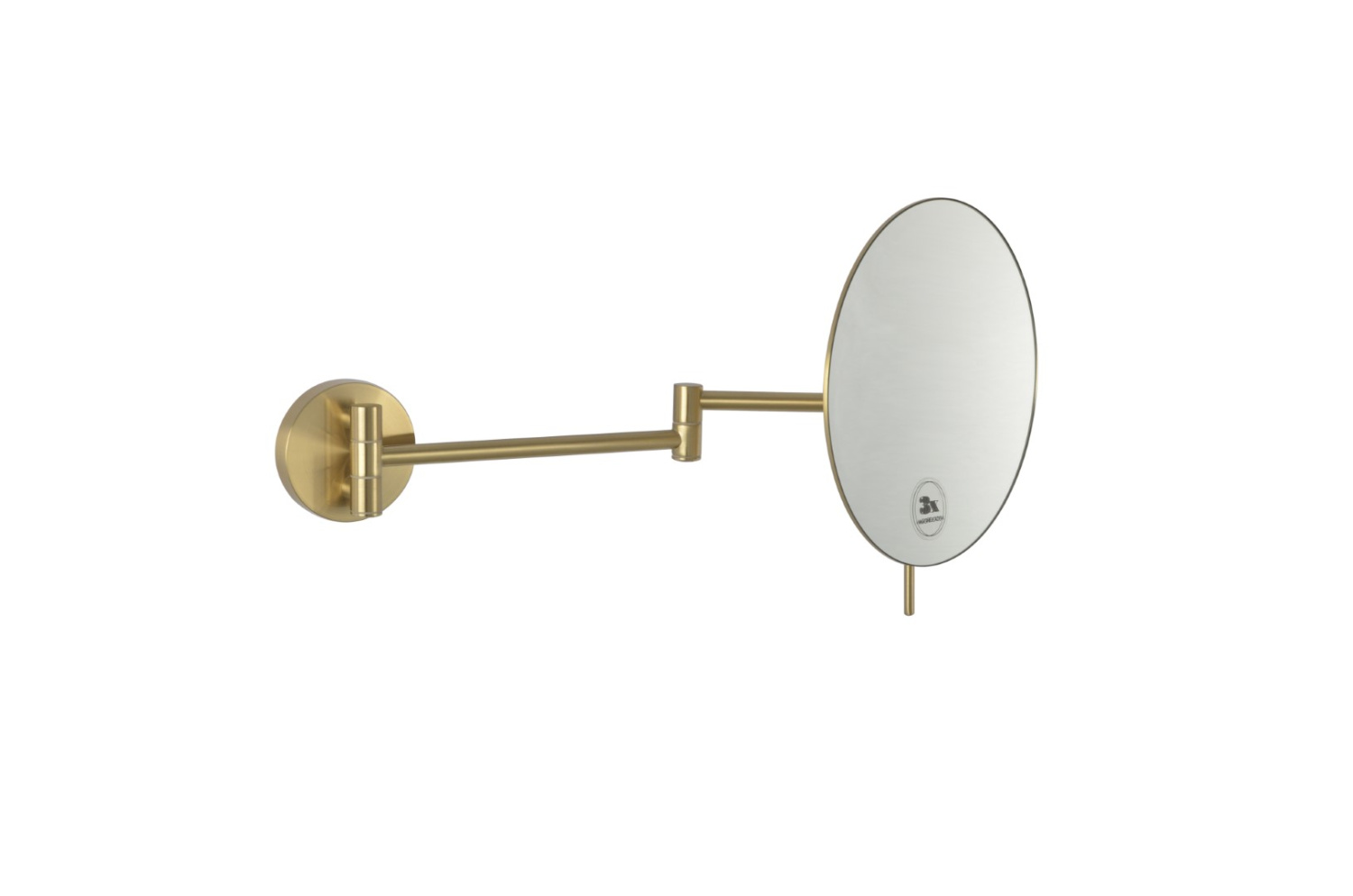 Зеркало косметическое Boheme 508-MG настенное увеличение 3x матовое золото 508-MG