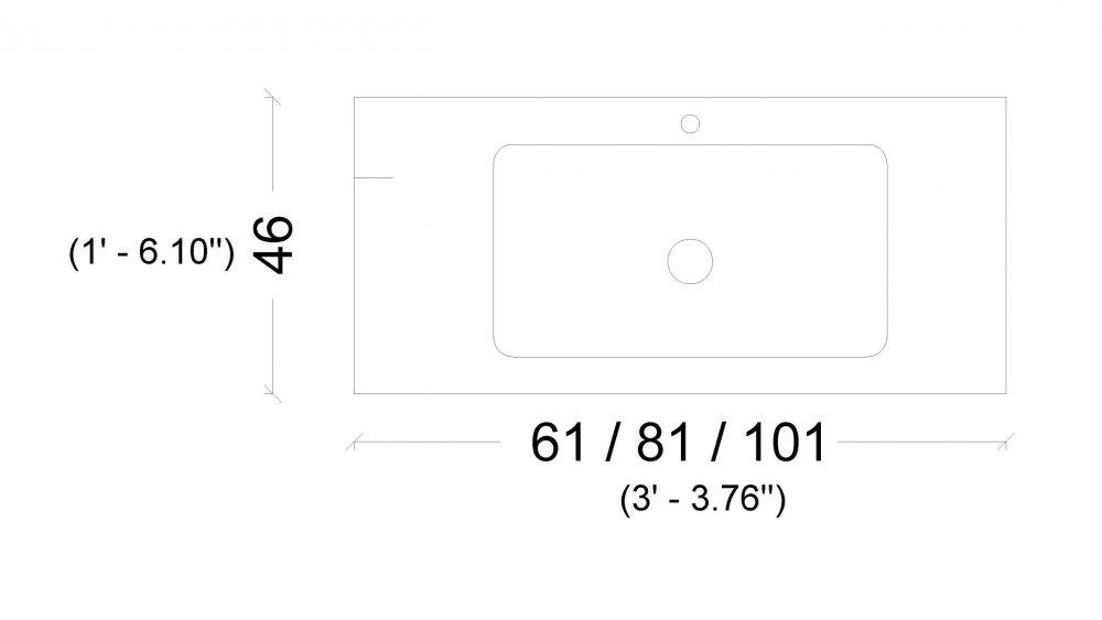 Раковина мебельная Armadi Art Vallessi 61х46х17 см антрацит 838-060-A