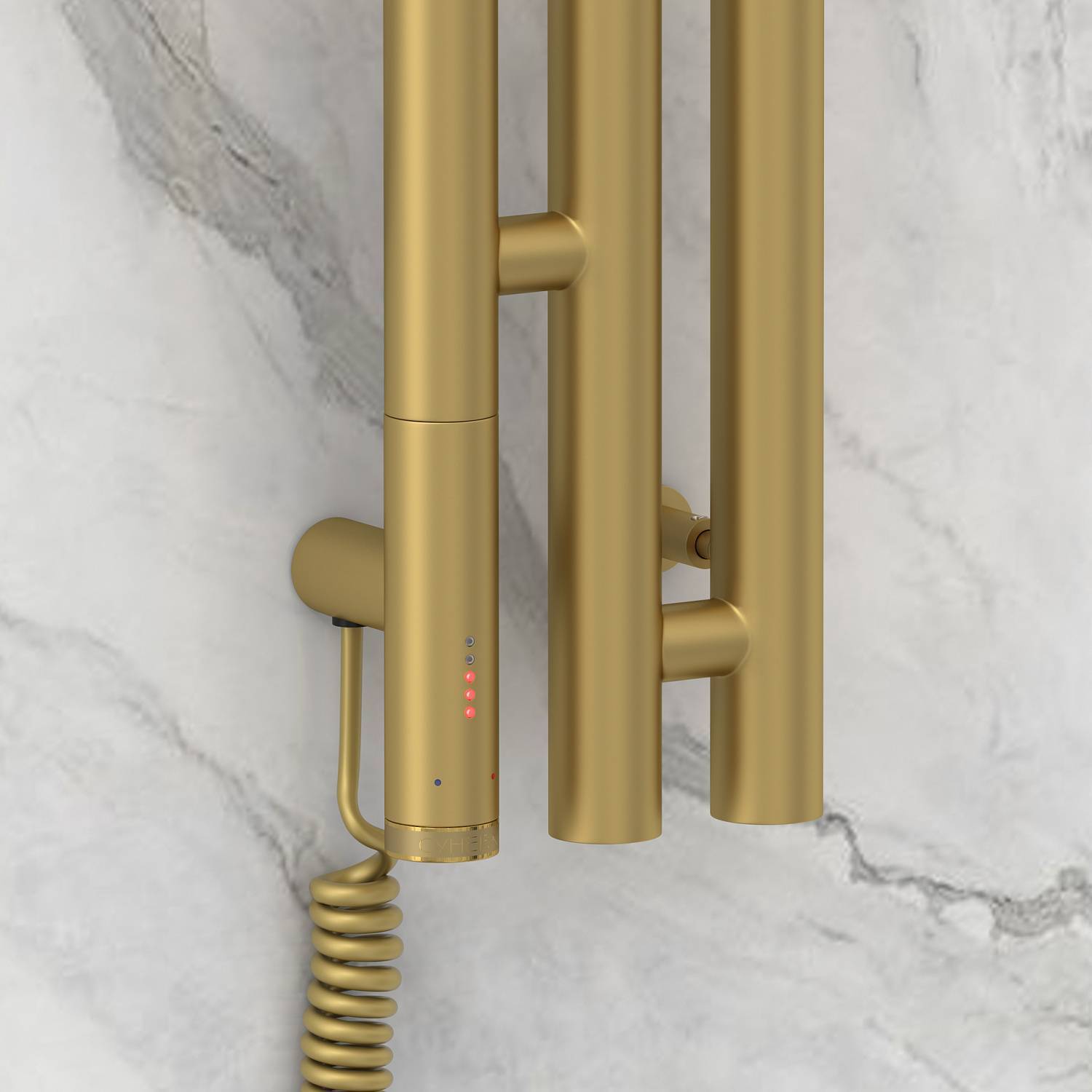 Полотенцесушитель электрический Сунержа Терция 3.0 13.8x120 см левый матовое золото 032-5844-1211