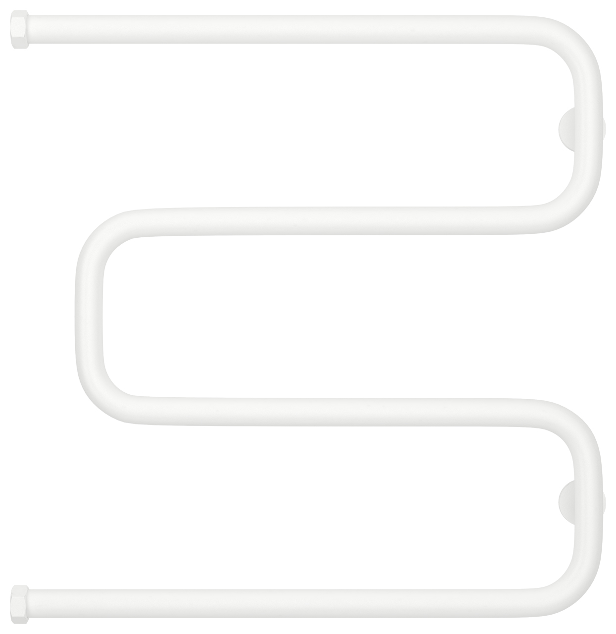 Полотенцесушитель водяной Сунержа Ш-образный+ 630x628 мм белый матовый 30-4014-6060