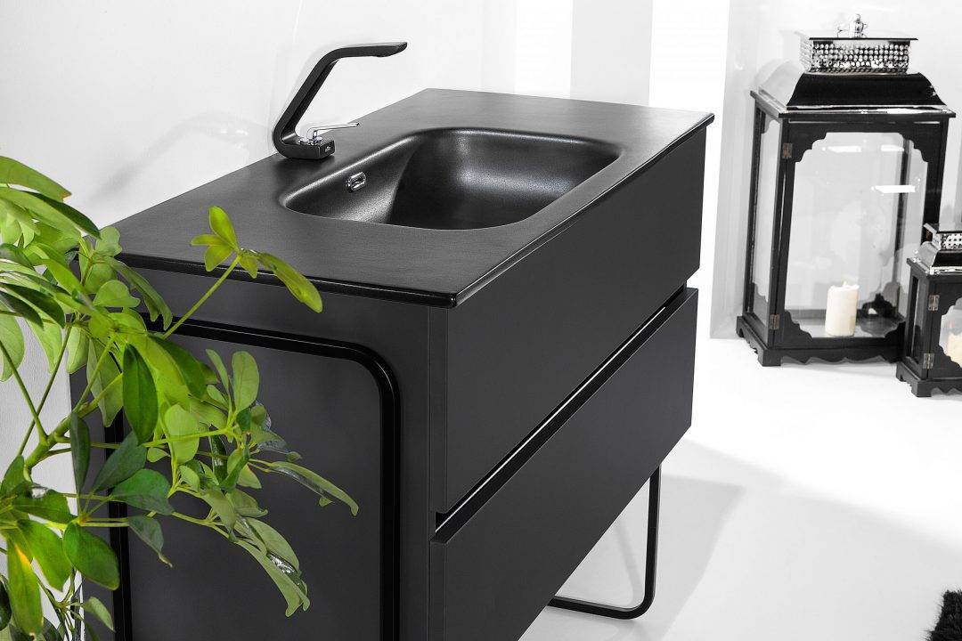 Тумба подвесная Armadi Art Vallessi 80х46х53 см антрацит матовый 837-080-A mat