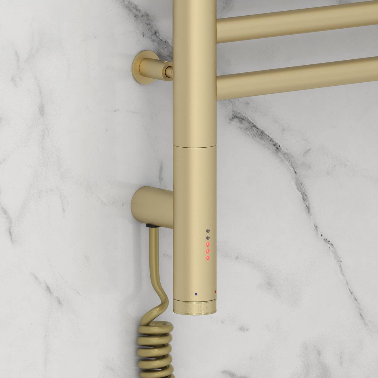 Полотенцесушитель электрический Сунержа Богема 3.0 с 1 полкой 532x724 мм левый матовая шампань 022-5806-6050